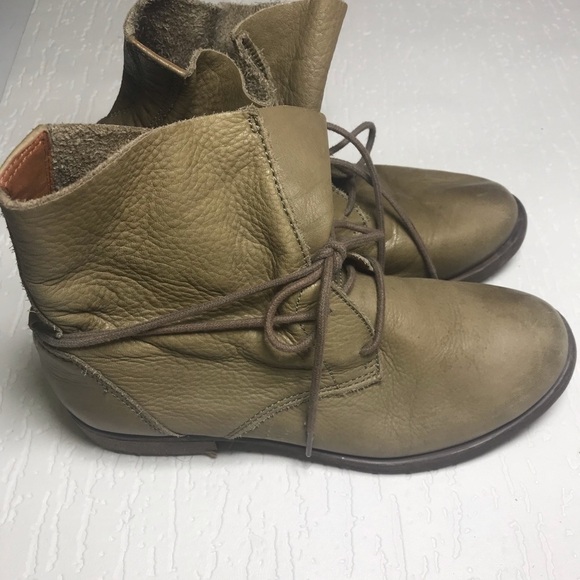 Lucky Brand Leather booties neutral Sz 7 - Picture 3 of 5